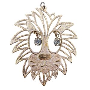 Vintage Style White Lion Pendant